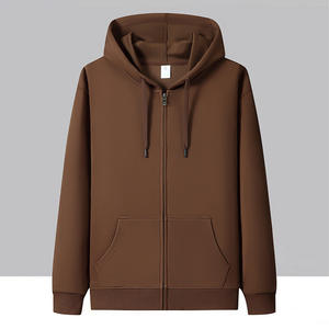 Fermeture éclair vers le haut hommes sweats à capuche logo personnalisé vestes polaires hiver chaud sweats à capuche vierges unisexe <span class=keywords><strong>pull</strong></span> hiver broderie vêtements - Product Image 2