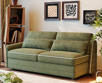 Sofá Cama Moderno de Lujo Estilo Flip con Colchón Integrado, Sofá Convertible Multifuncional para Sala de Estar o Apartamento