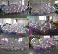 Nouveau décor de cérémonie de mariage boule de miroir gonflable 2 mètres 1 mètre décorations de salle de mariage décor de scène