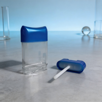 Tube de déodorant solide en plastique transparent bleu de 75 ml, à mécanisme rotatif, pour anti-transpirant solide et baume à lèvres - Vente en gros