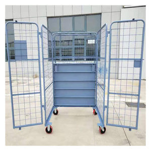 2023 nuovi arrivi carrello in acciaio per il trasporto piattaforma per la vendita regolabile materiale esterno trasferimento carrello contenitore Roll <span class=keywords><strong>Cage</strong></span> - Product Image 3