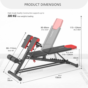 Home Gym Fitness <strong>Bench</strong> Press Machine Flat <strong>Weight</strong> <strong>Lifting</strong> <strong>Benches</strong> with Leg Extension Curl Preacher Pad - Product Image 2
