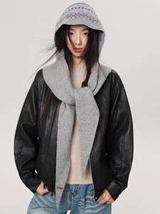 Écharpe en jacquard tricotée 2 en 1, <span class=keywords><strong>bonnet</strong></span> slouchy avec rabat d'<span class=keywords><strong>oreille</strong></span>, <span class=keywords><strong>bonnet</strong></span> baggy slouch, <span class=keywords><strong>bonnet</strong></span> de ski pour l'hiver froid - Product Image 4