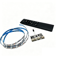Kit de circuit imprimé LED RGB 5V DIY avec télécommande IR, bande LED dimmable et batterie pour l'artisanat en bois, boîte cadeau et ambiance lumineuse