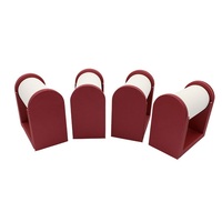 Présentoirs à bijoux sur mesure en forme de buste, en cuir rouge, pour magasin, ensemble de présentoirs à bijoux type mannequin