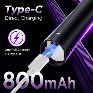 Spazzolino Elettrico Rotante a 5 Velocità per Adulti, 360 Gradi, Setole Morbide, Impermeabile, Sbiancante Sonico, Display LED, Ricaricabile - Product Image 4