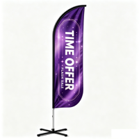 Mât de drapeau en fibre de verre écologique à prix d'usine avec piquet de sol pour bannière promotionnelle extérieure réutilisable