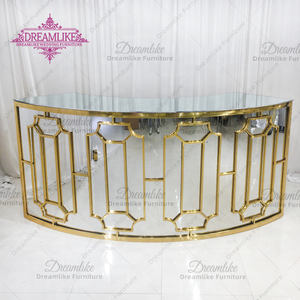 Mesa Redonda Moderna de Acero Inoxidable Dorado para Hogar, Bar, Club, Mostrador Portátil para Eventos de Boda, Pubs, Salones, Muebles Metálicos - Product Image 2