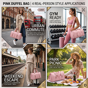 Bolsa <span class=keywords><strong>de</strong></span> Viaje Rosa Personalizada para Mujer, Bolsa Deportiva Resistente al Agua, Bolsa <span class=keywords><strong>de</strong></span> Gimnasio, Bolsa <span class=keywords><strong>de</strong></span> Fin <span class=keywords><strong>de</strong></span> Semana, Bolsa <span class=keywords><strong>de</strong></span> Viaje con Compartimento para Zapatos - Product Image 3