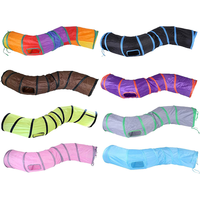 Tunnel de jeu interactif pliable pour animaux de compagnie, jouet d'activité pliable pour chats d'intérieur, chatons, lapins, chiots, petits animaux, usage quotidien