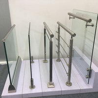 Balustrade en verre HDSAFE moderne en acier inoxydable pour terrasse, balcon, hôtel, maison, escalier extérieur