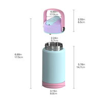 Hong Ling Budget Friendly Bouteille d'eau sous vide à double paroi en acier inoxydable Bec en silicone liquide Idéal pour une utilisation au bureau