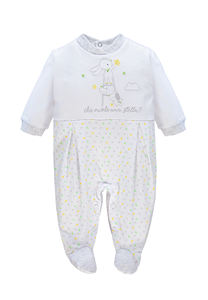 100% coton imprimé et brodé mignon unisexe Jersey bébé barboteuses marque de gros italienne pour l'exportation en vrac - Product Image 2
