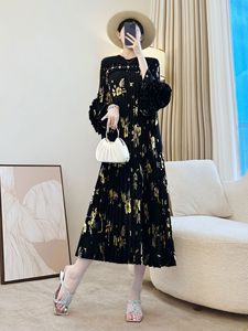 Otoño nuevo elegante vestido informal de moda para damas estilo chino de gama alta con estilo extranjero vestido de mujer plisado Suelto - Product Image 6