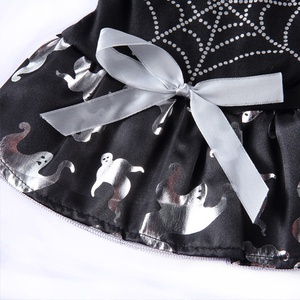 Robe tutu pour chien avec motif d'araignée brillante et de fantôme, design moderne et mignon pour Halloween, en polyester, pour petits chiens, printemps/été/hiver - Product Image 4