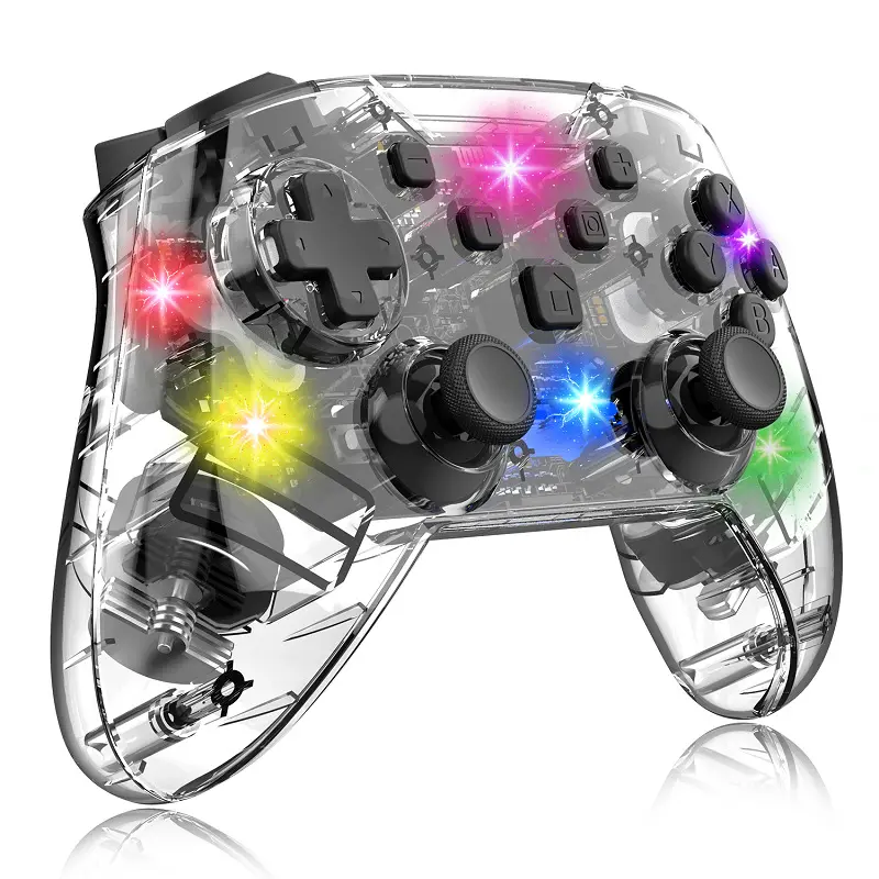 2022 Hot Selling Schakelaar Gamepad Trillen Continue Schakelaar Pro Blue Tooth Tesla Transparante Ns Game Controllers