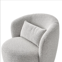 Moderner Luxus-Sessel mit Samtbezug, Einzelsofa im Freizeitstil, Drehbarer Loungesessel für Wohnzimmermöbel