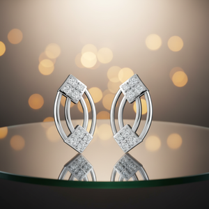 Pierre précieuse en moissanite naturelle Solatire Stud |   Fabriqué en argent |   Pierre facettée de 1 mm |   Boucles d'oreilles minimalistes pour femmes |   <span class=keywords><strong>FIZA</strong></span>_GSTUD_0371 - Product Image 2