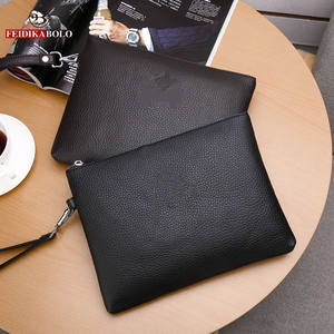 Sac à main décontracté pour homme en cuir souple PU Sac pour homme Sac pour téléphone portable Portefeuille à main Logo personnalisé - Product Image 3