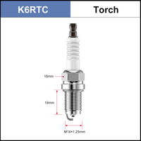Bougie d'Allumage Torch K6RTC pour NGK BKR6ES, pour Kohler 12 132 02-S 12 132 06-S Briggs&Stratton 491055, pour Kohler Briggs&Stratton