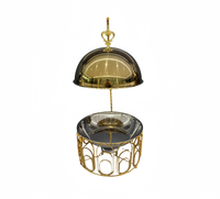Nouveau chauffe-plat professionnel pour buffet de restaurant, modèle Diamond, 8L, en acier inoxydable doré, à gaz suspendu