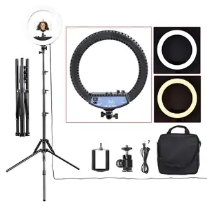 FOSOTO RL-12II 3200 K-5600 K Ring licht 14 inch Fotografie Make Geleid Ring Licht Met Licht Stand Voor fotografische Studio Telefoon