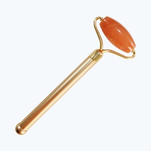 ลูกกลิ้งนวดหน้าหยกแดงธรรมชาติแบบพกพา  วัสดุโลหะผสมสังกะสี - Product Image 3