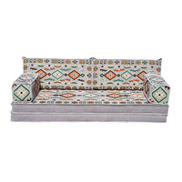Ensemble de canapés au sol de style turc, motif Kilim bohème, banc rembourré pour salon
