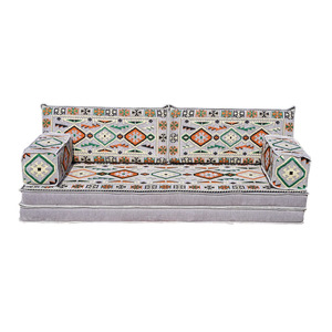 Ensemble de canapés au sol de style turc, motif Kilim bohème, banc rembourré pour salon - Product Image 1
