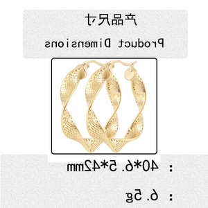Pendientes de Aro Yunnique, Oro de 18K, Diseño Geométrico, Postes de Cerámica, para Fiestas - Product Image 2