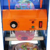 Machine à sceller le thé paquet jaune, petite tasse à jus en plastique jetable manuel, yaourt rotative, bulle de thé