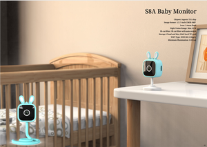 3MP giảm tiếng ồn được xây dựng trong tiếng ồn trắng và bé hát ru Wifi HD hồng ngoại tầm nhìn ban đêm phát hiện khóc nhà trong nhà màn hình bé - Product Image 6