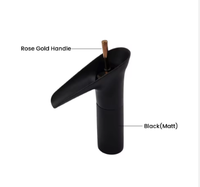 Robinet de lavabo minimaliste en laiton finition chromée, monocommande à capteur tactile, à poser, mitigeur compact pour vasque, débit d'eau fluide