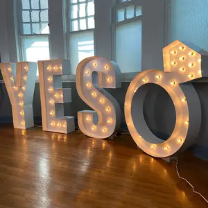 Large Event Love Big Light Up Letters Love Ring Marquee Letters Led Light For Party Decor Light Photo Props