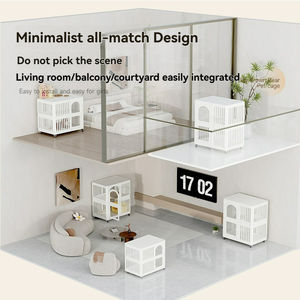 <span class=keywords><strong>2025</strong></span> nouveau Design HDPE <span class=keywords><strong>Cage</strong></span> pour animaux de compagnie 4 roues Base pliable plateau intérieur extérieur chien chat - Product Image 5