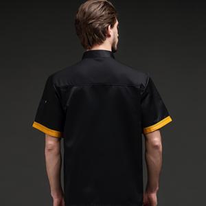 Conception d'uniformes de chef à manches courtes de marque personnalisée pour chef près de chez moi pour hommes - Product Image 3