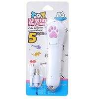 Puntatore Laser a Forma di Zampa con 5 Modalità, Giocattolo Interattivo per Gatti, Gioco Multifunzionale a Luce Ultravioletta per Animali Domestici