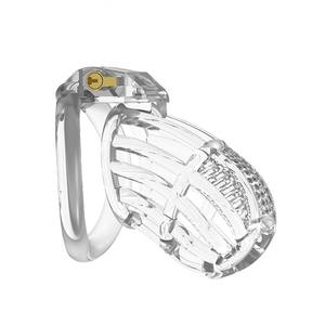 Jaula de castidad con anillo de bloqueo de panal de <span class=keywords><strong>PET</strong></span> para jaula de gallo para mascotas masculinas, juguetes para adultos, anillo bloqueable - Product Image 3