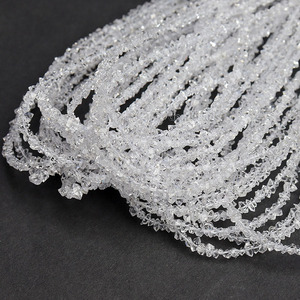 Perle di Quarzo Diamante Herkimer, Cristalli Irregolari a Doppia Terminazione Naturali per Creazione di Gioielli, (1-4)x(4-6)mm, 38cm 15" - Product Image 3