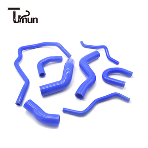En vente! Tuyaux en silicone pour radiateur, pour VW <span class=keywords><strong>GOLF</strong></span> GTI 2.0 FSI MKV MK 5 Turbo Blue Racing Tuyaux d'eau en caoutchouc noir Réductions appliquées - Product Image 3