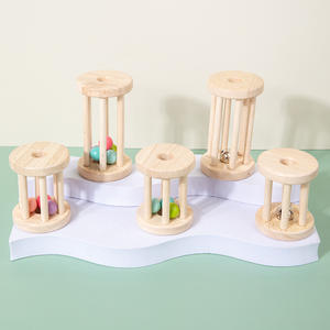 Juguetes Montessori de Madera para la Primera Infancia, Juguetes Relajantes para Bebés, con Anillo para Morder, Sonido de Campana y Diseño Educativo - Product Image 4