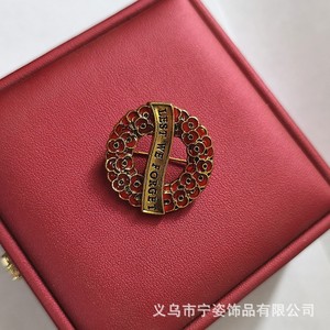 Broche de corona de amapolas rojo intenso, para que no se olvidemos, de aleación de zinc, pin de moda unisex para trajes y abrigos, corsage conmemorativo - Product Image 3