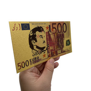 Feuille plaquée <span class=keywords><strong>or</strong></span> 24k en plastique imperméable Non-monnaie Qatar 500 <span class=keywords><strong>euro</strong></span> billet de banque - Product Image 2