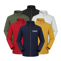 Veste de randonnée imperméable pour homme, personnalisable avec logo DIY, col montant, unisexe, coupe-vent d'automne, veste d'extérieur en softshell