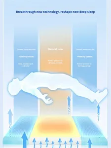 <span class=keywords><strong>ที่นอน</strong></span>ไฮบริดออร์โธปิดิกส์แบบระบายความร้อนรุ่นใหม่ พร้อมเมมโมรี่โฟมและพ็อกเก็ตสปริง ขนาดปรับแต่งได้ ความแน่นปานกลาง บรรเทาอาการปวดหลัง - Product Image 6