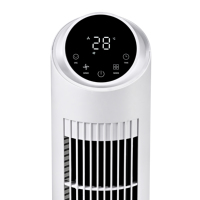 Ventilateur sur pied électrique à trois vitesses, contrôle numérique, oscillation, télécommande, faible bruit (30-34 dB), boîte cadeau US
