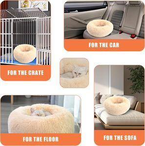 Lit pour animaux de compagnie luxueux, moderne, simple, multifonctionnel, lavable, moelleux, respirant, antidérapant, imperméable, à motif uni, super doux - Product Image 5