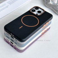 Coque de téléphone antichoc en TPU à motif litchi avec chargement sans fil et effet goutte d'huile, la plus vendue pour Samsung A06 A16 A36 A57