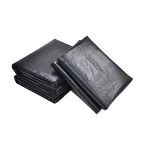 Black Household Trash Bags Side Gusset Waste <b>Bin</b> Liners Heat Seal PE Film Custom Order - Product Image 1