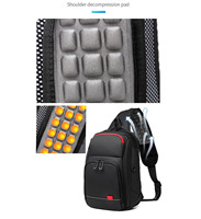 Nouveau sac de poitrine pour hommes grande capacité épaule Messenger loisirs bureau ordinateur sac à coque dure